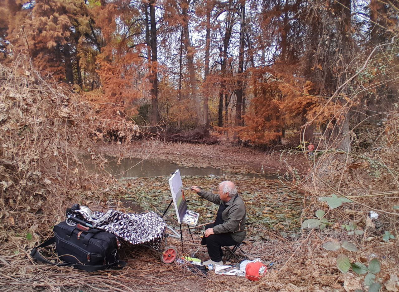 Botanika bog‘ida “Kuz tarovati” mavzusida — “Ustoz va shogird” an’anasi asosida plener