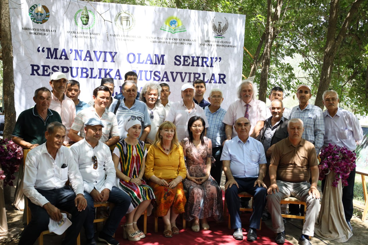 Sirdaryo bo‘yidagi Ecoturizm dam olish maskanida  "Ma'naviy olam sehri"  Respublika musavvirlar anjumani bo‘lib o‘tdi.