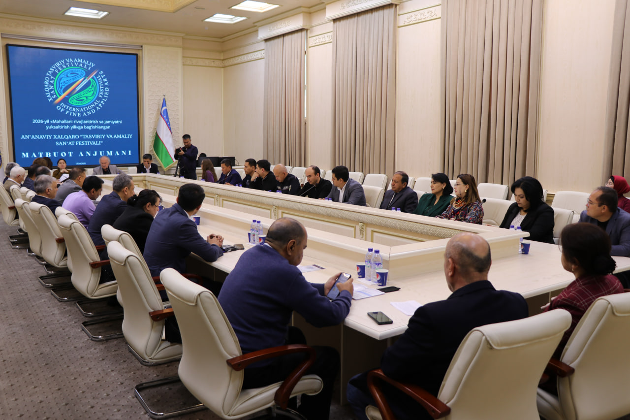 Xalqaro an’anaviy tasviriy va amaliy san’at festivali oldidan  matbuot anjumani bo‘lib o‘tdi.