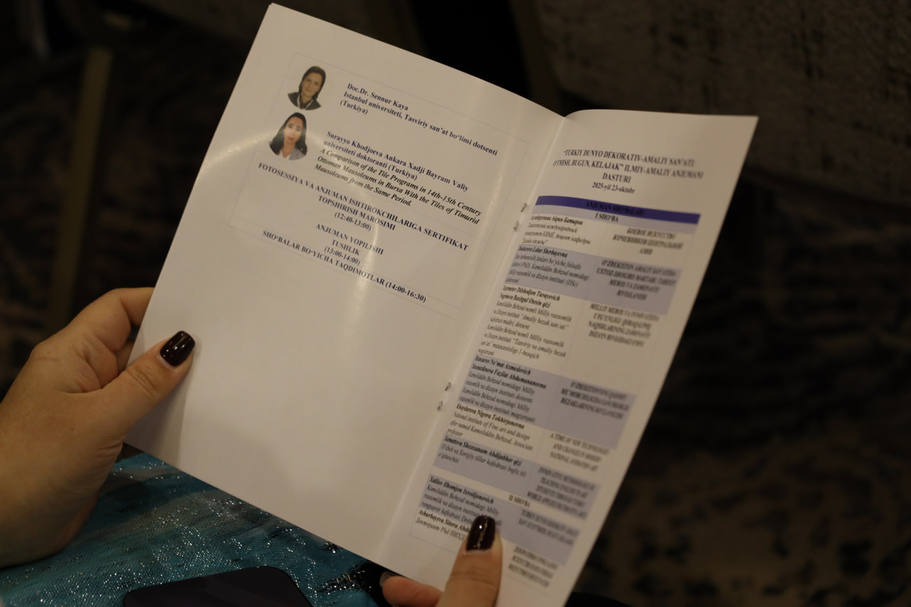 “Turkiy dunyo dekorativ-amaliy sanʼati: oʻtmish, bugun, kelajak” xalqaro anjumani bo‘lib o‘tdi