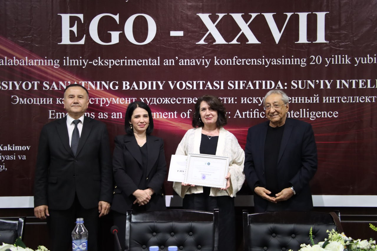 “EGO XXVII. Hissiyot san’atning badiiy vositasi sifatida: sun’iy intellekt” mavzusida ilmiy-eksperimental konferensiya o‘tkazildi.