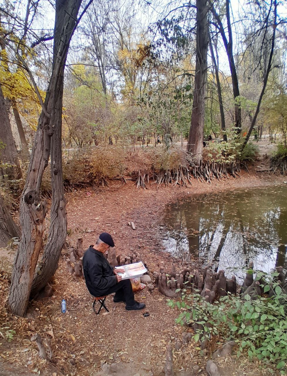 Botanika bog‘ida “Kuz tarovati” mavzusida — “Ustoz va shogird” an’anasi asosida plener