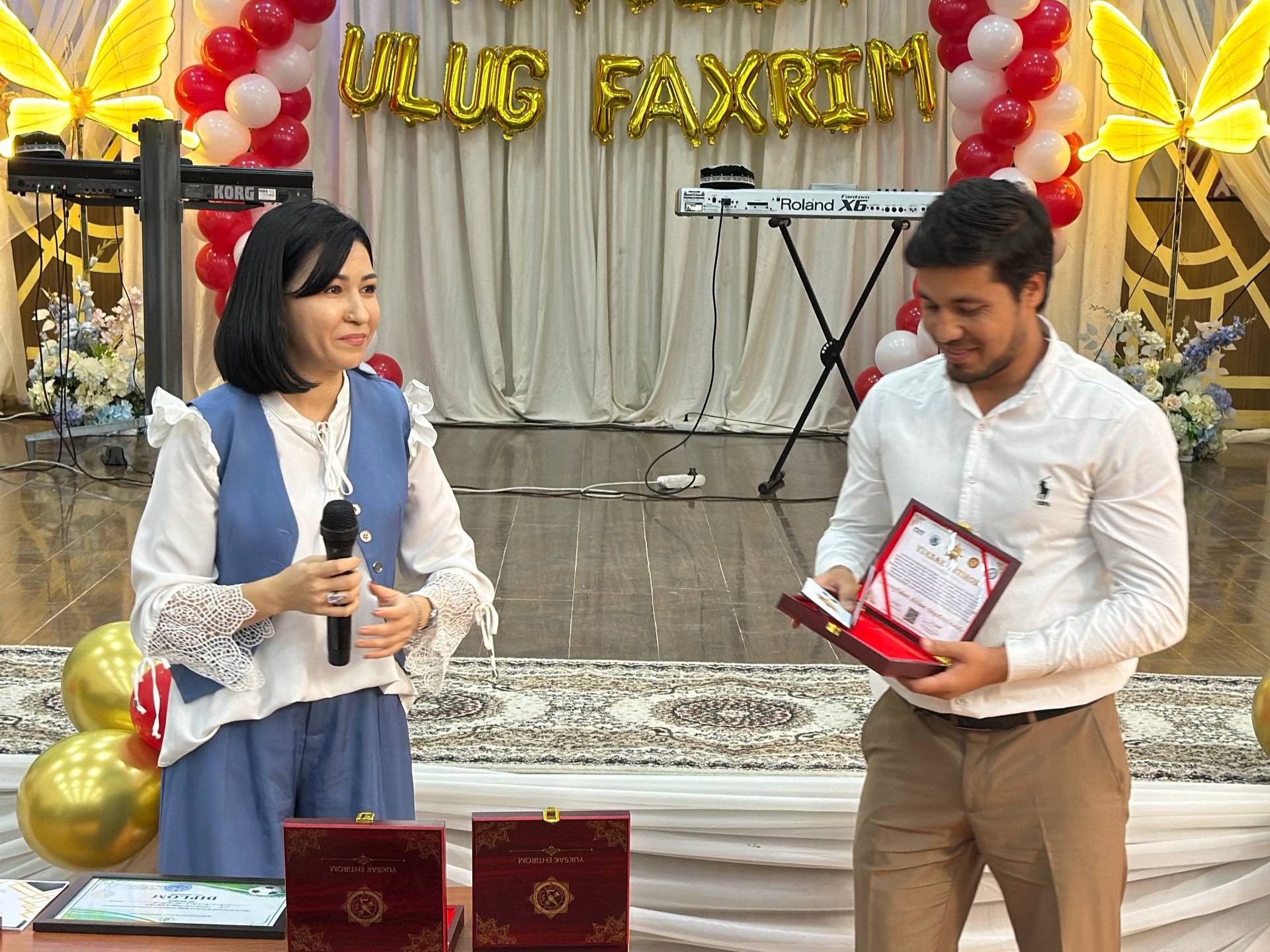 “Ustozim – ulug‘ faxrim” shiori ostida bayram tadbiri bo‘lib o‘tdi