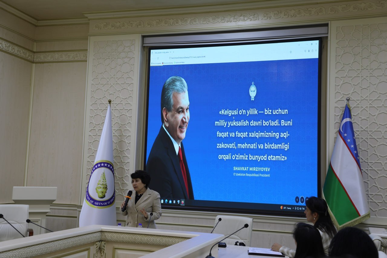 Badiiy akademiyada Prezident nutqining mazmun-mohiyatiga bag‘ishlangan o‘quv-seminari o‘tkazildi