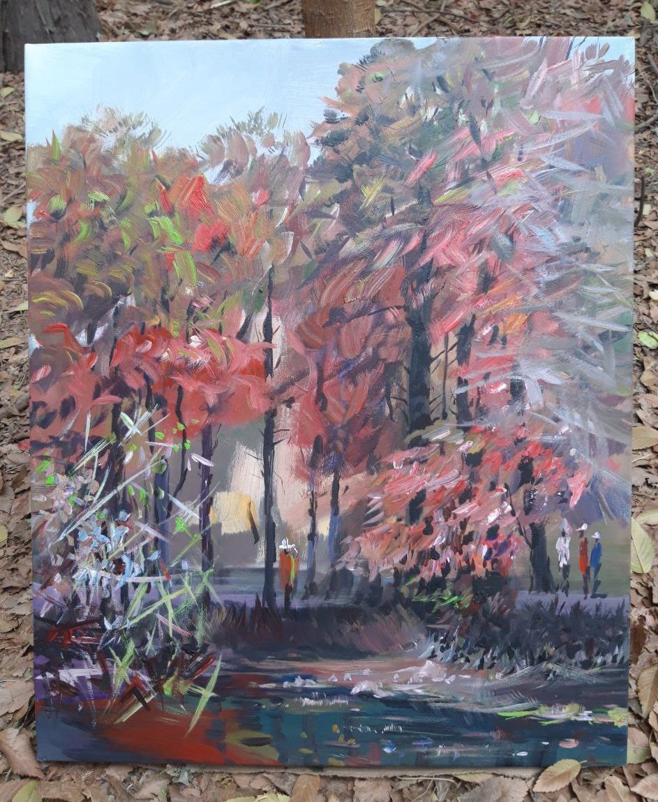 Botanika bog‘ida “Kuz tarovati” mavzusida — “Ustoz va shogird” an’anasi asosida plener