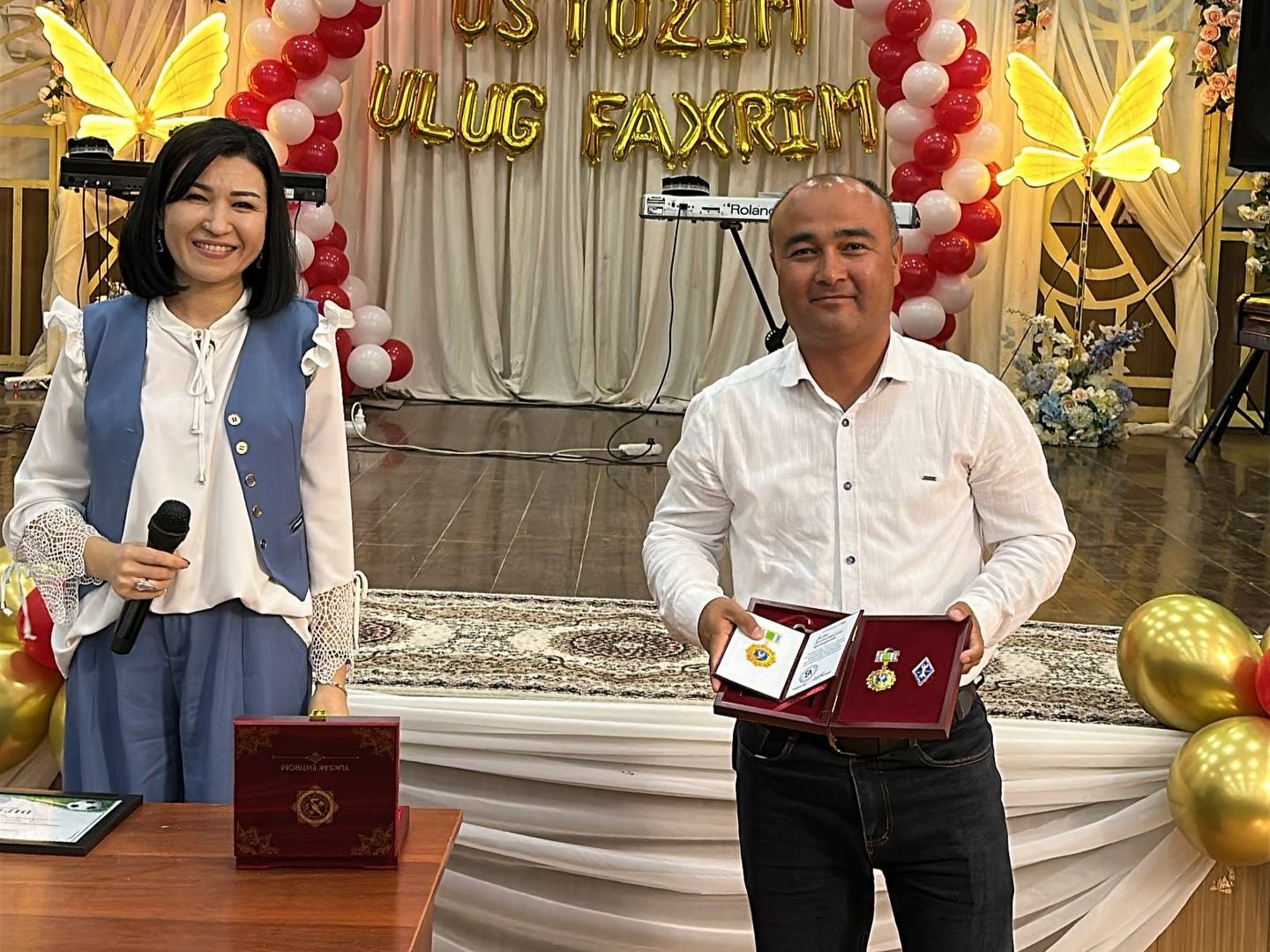 “Ustozim – ulug‘ faxrim” shiori ostida bayram tadbiri bo‘lib o‘tdi