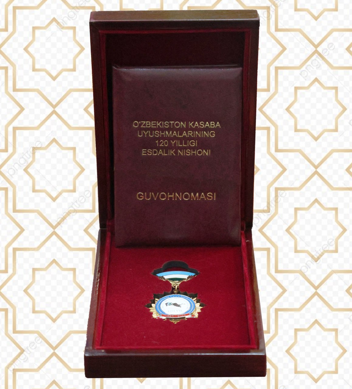  Badiiy akademiya rahbarlari “O‘zbekiston kasaba uyushmalarining 120 yilligi” esdalik ko‘krak nishoni  bilan taqdirlandi.