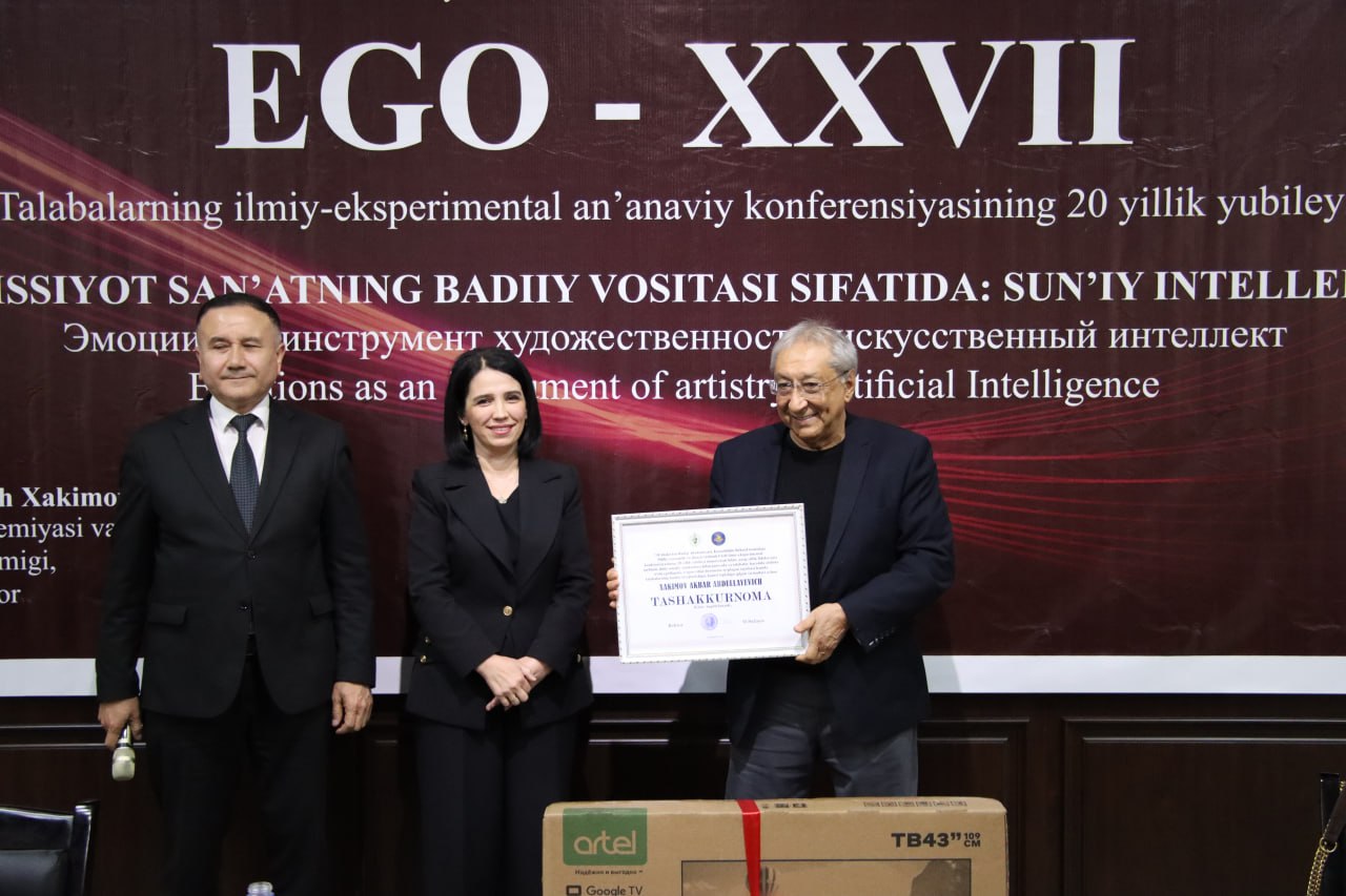 “EGO XXVII. Hissiyot san’atning badiiy vositasi sifatida: sun’iy intellekt” mavzusida ilmiy-eksperimental konferensiya o‘tkazildi.