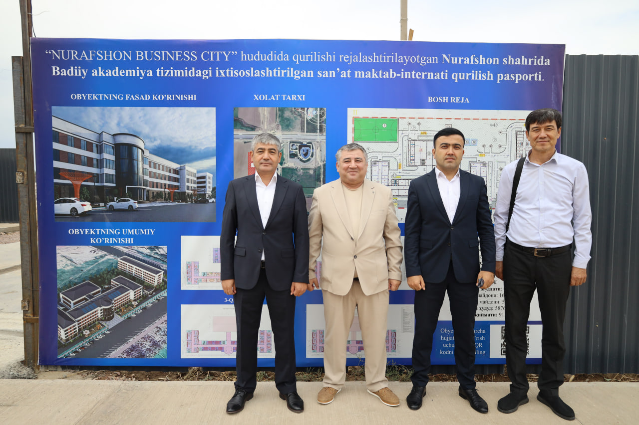 NURAFSHONDA 504 O‘RINLI IXTISOSLASHTIRILGAN SAN’AT MAKTAB-INTERNATI QURILISHIGA START BERILDI